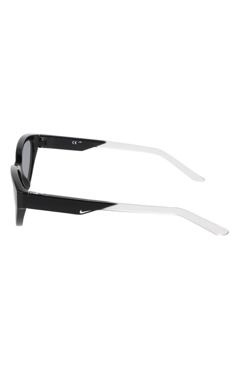 Nike Tide Solar 57mm Cat Eye Sunglasses, Alternate, color, Black / Grey