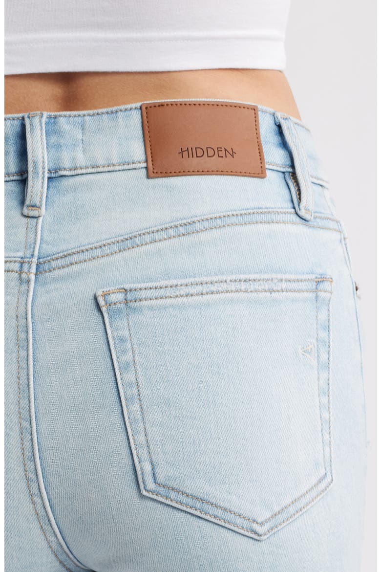Fray Hem Ankle Cigarette Skinny Jeans, Alternate, color, LIGHT WASH