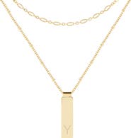 Brook and York Maisie Set of 2 Initial Layering Necklaces