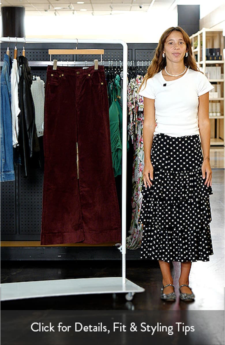 Skylar High Waist Corduroy Flare Pants, sales video thumbnail