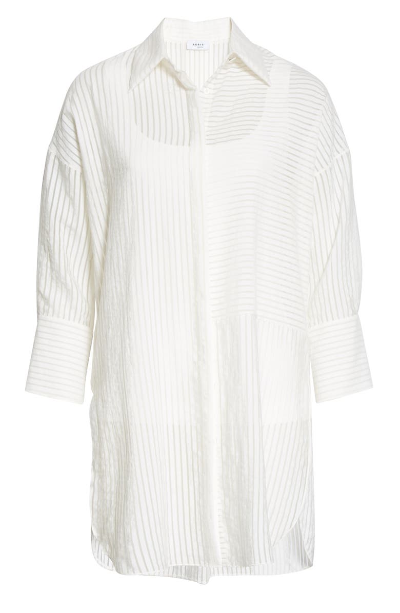 Akris punto Partwork Stripe Tunic Blouse, Alternate, color, 