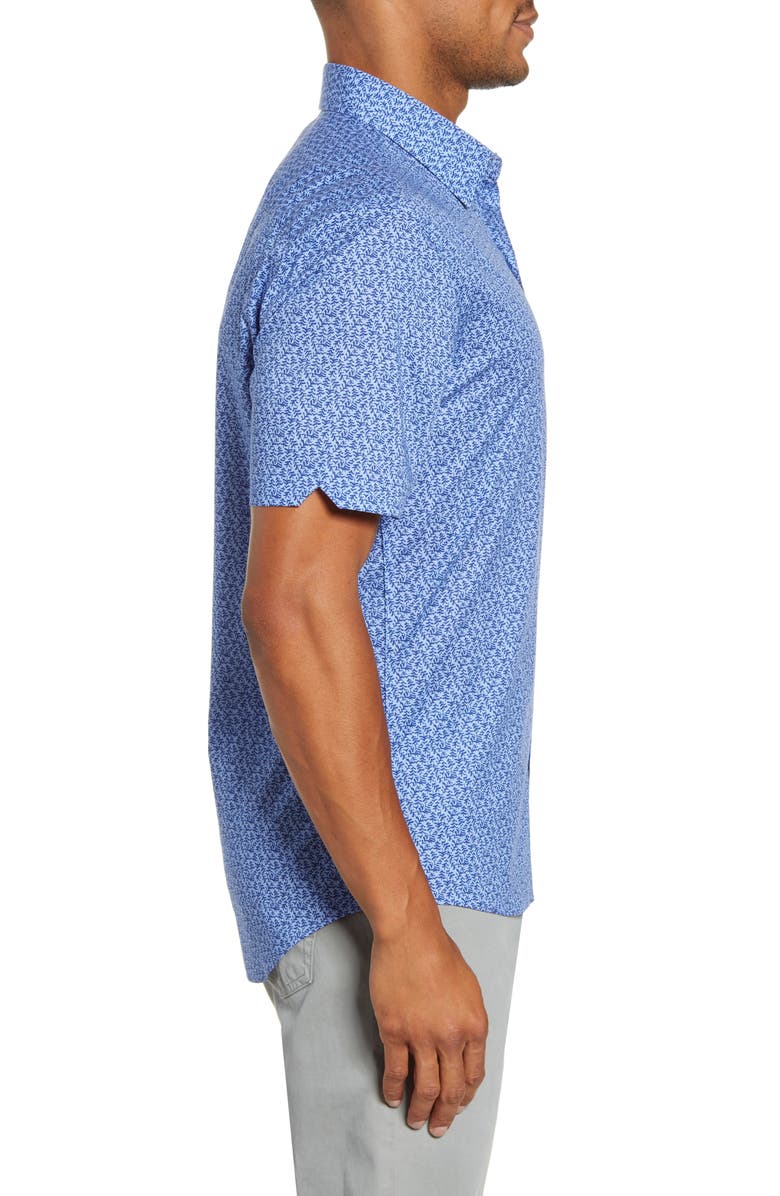 Zachary Prell Perani Regular Fit Print Short Sleeve Button-Up Shirt, Alternate, color, 
