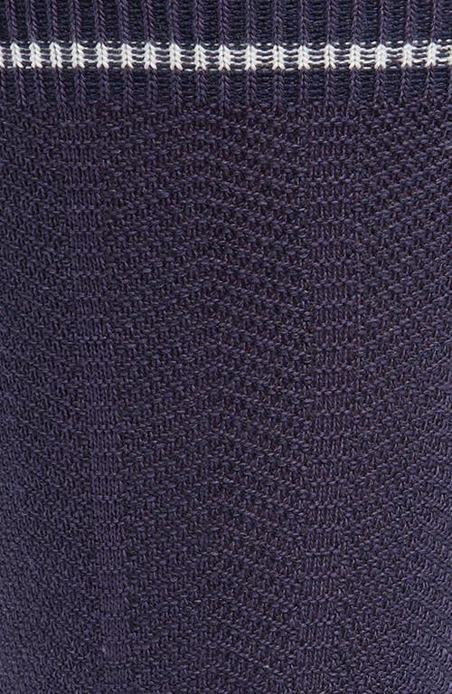 Nordstrom Solid Herringbone Viscose Blend Socks In Navy