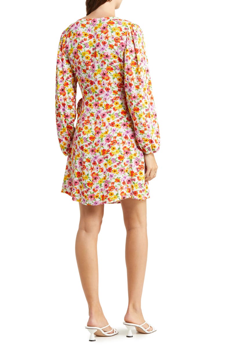 Velvet Torch Faux Wrap Long Sleeve Dress, Alternate, color, 