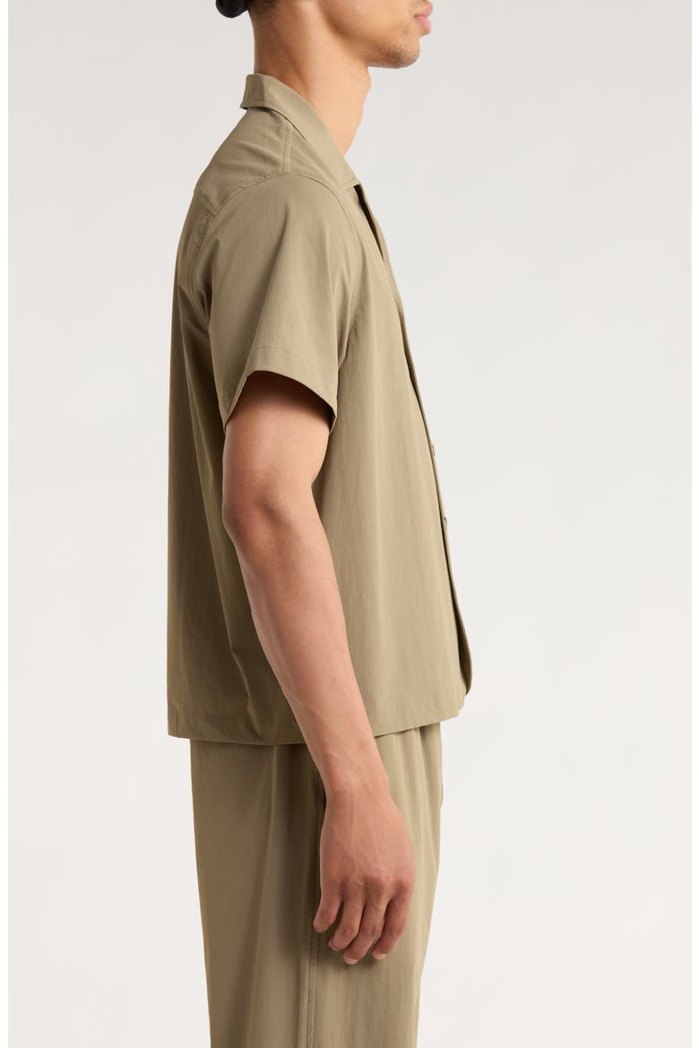 Tim Stretch Nylon Camp Shirt, Alternate, color, OLIVE