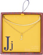 Leith Initial & Cubic Zirconia Necklace Set