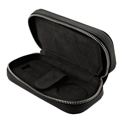 Wolf Philipp 2 Piece Watch Zip Case In Black