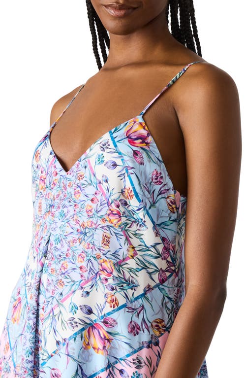 Steve Madden Brianna Print Sleeveless Maxi Dress In Blue