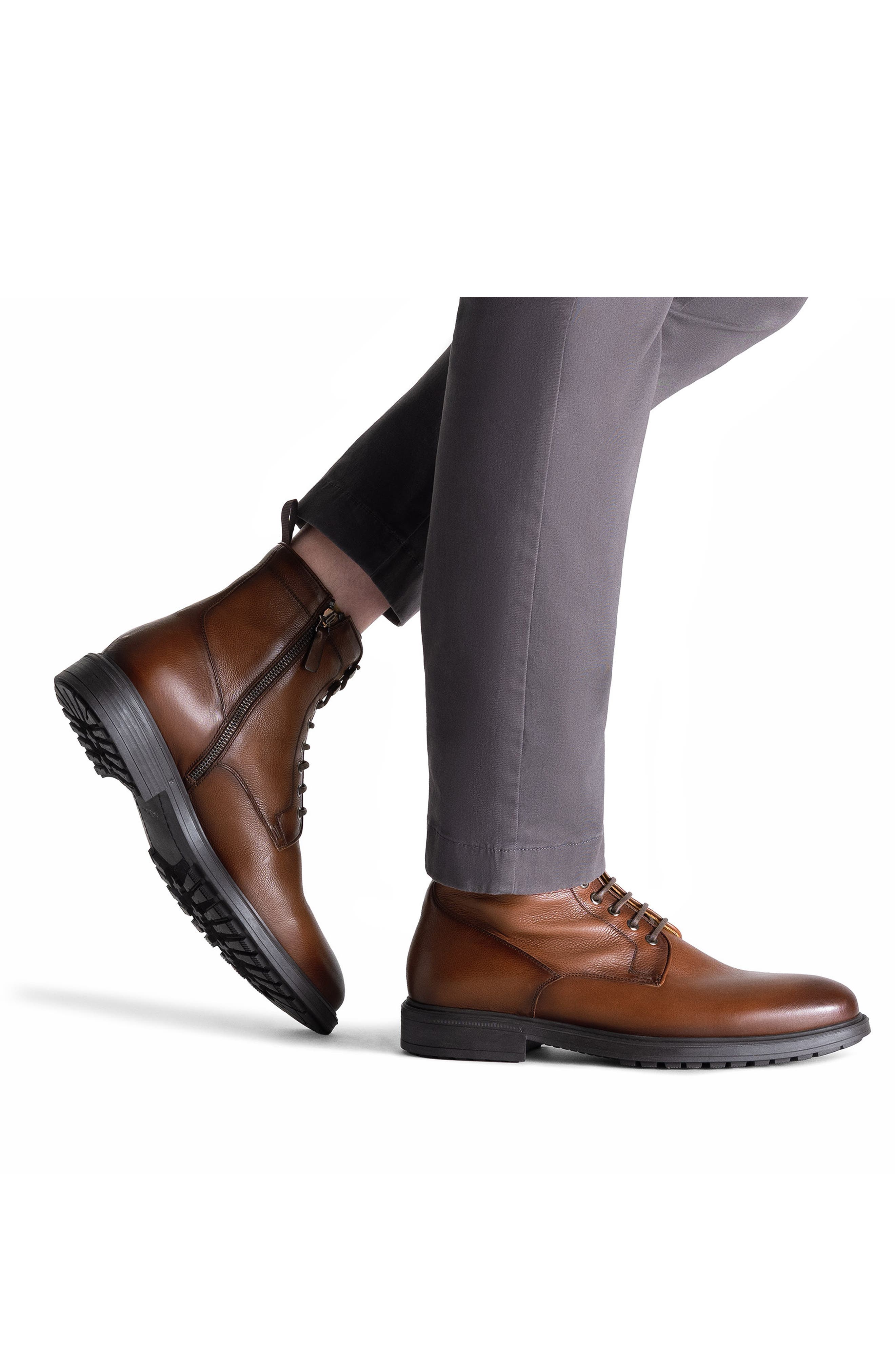Atlas Lace Up Leather Boot, Alternate, color, DISTRESS MIDBROWN