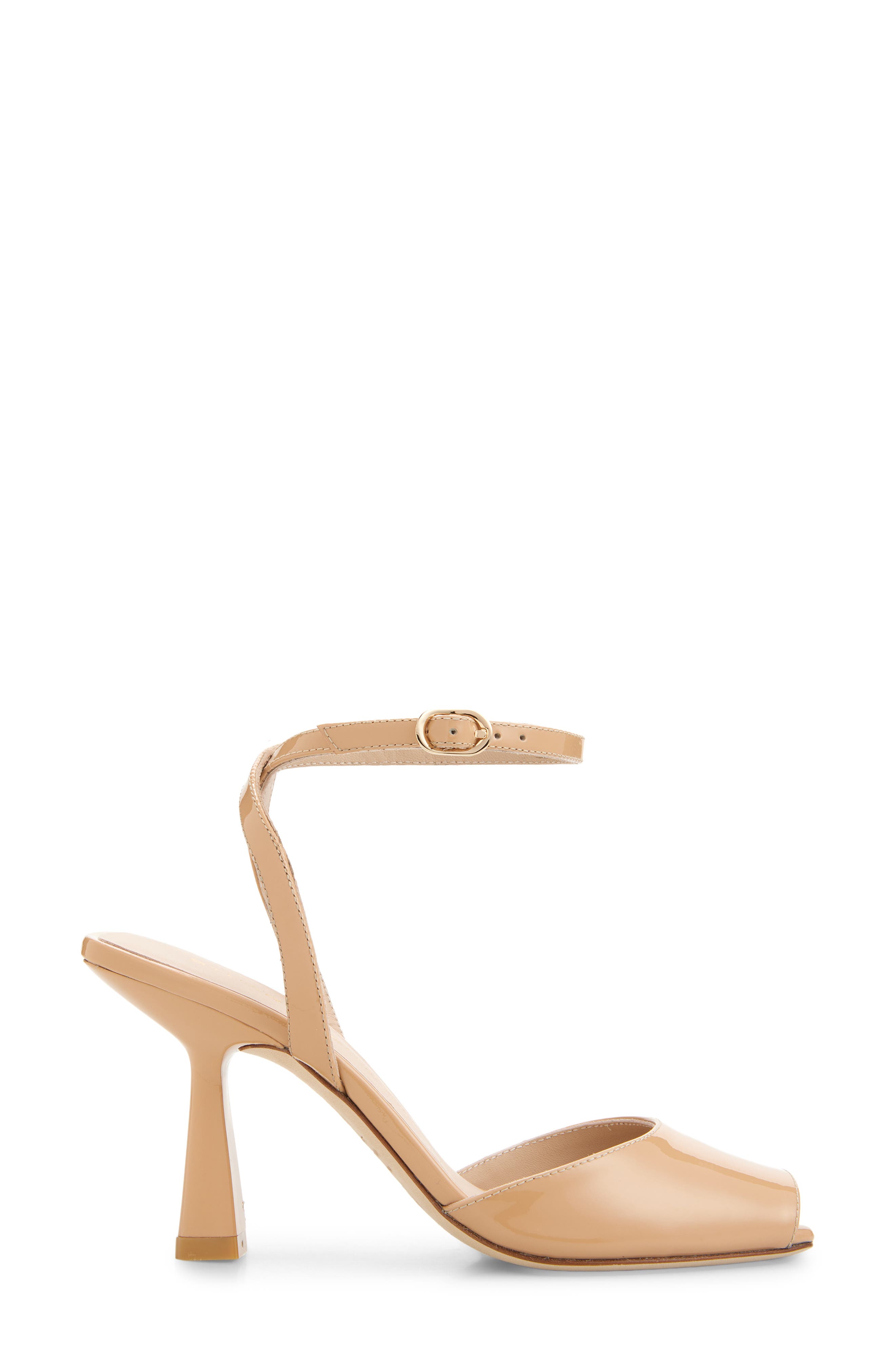 Stuart Weitzman Val Ankle Strap Sandal, Alternate, color, Adobe