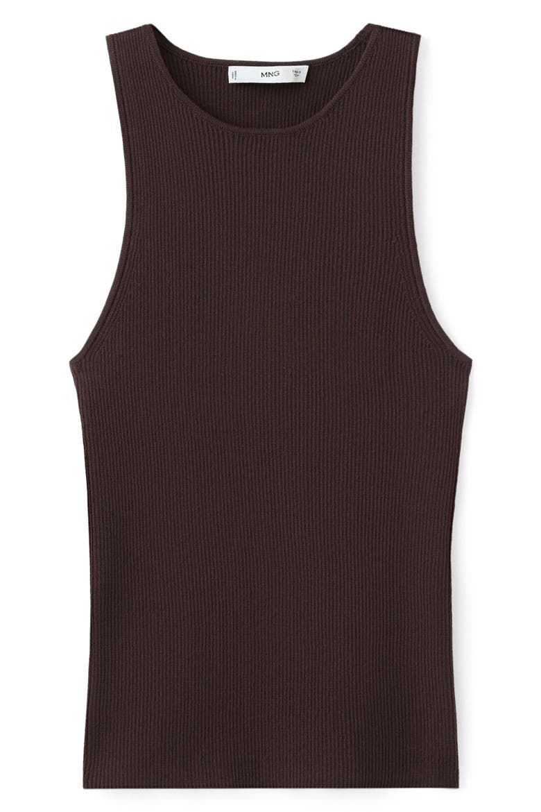 Cotton Blend Rib Sweater Tank, Alternate, color, CHOCOLATE
