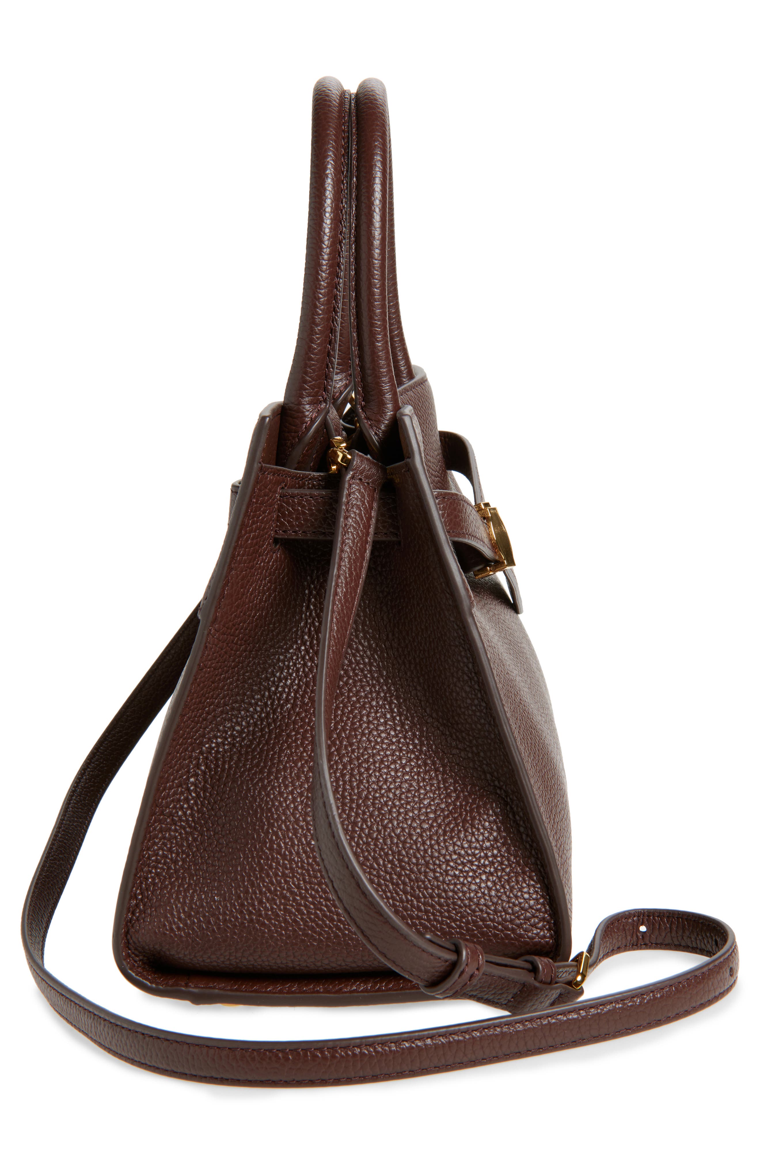 Veronica Beard Dash Leather Top Handle Bag, Alternate, color, 