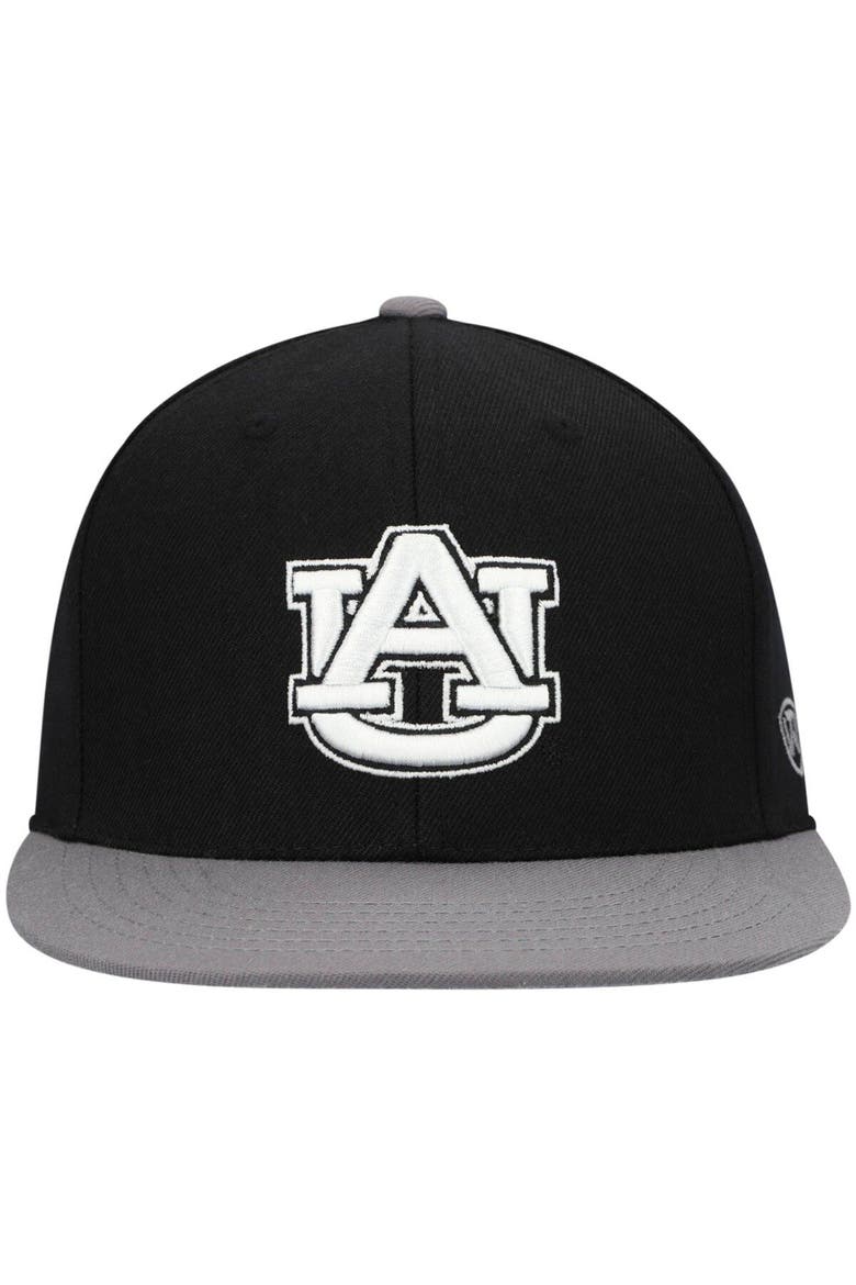 Men's Top of the World Black/Gray Auburn Tigers Team Color Two-Tone Fitted Hat, Alternate, color, Black