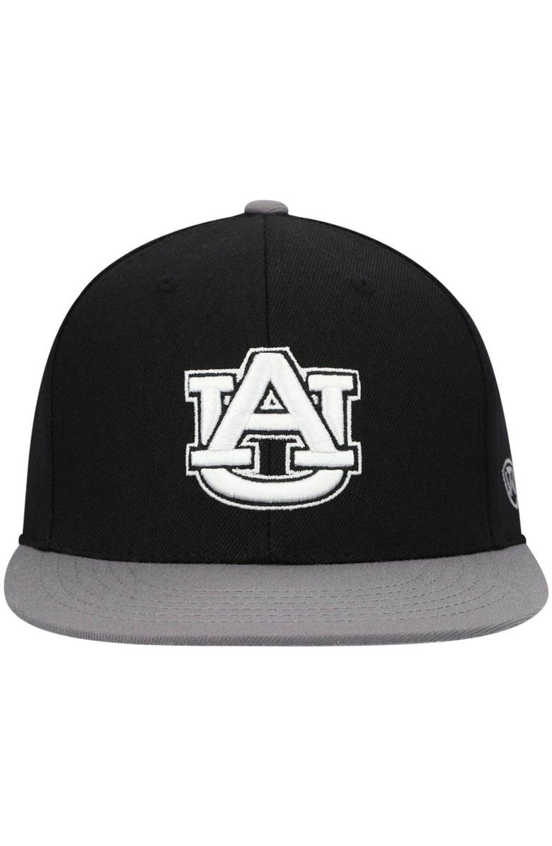 TOP OF THE WORLD Men's Top of the World Black/Gray Auburn Tigers Team Color Two-Tone Fitted Hat, Alternate, color, Black