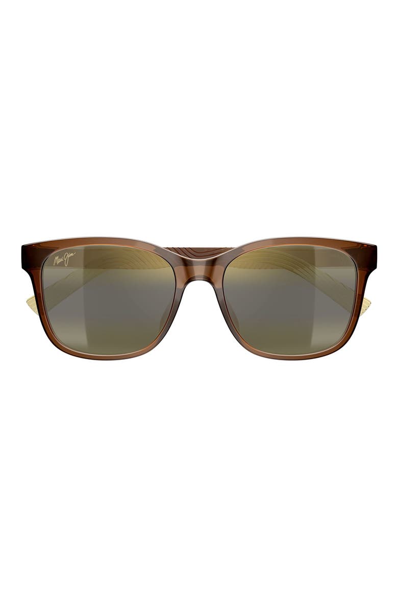 MJ0346SA 54mm Polarized Square Sunglasses, Main, color, BROWN