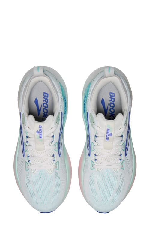 Brooks Glycerin 22 Sneakers In White/limpet Shell/amparo Blue