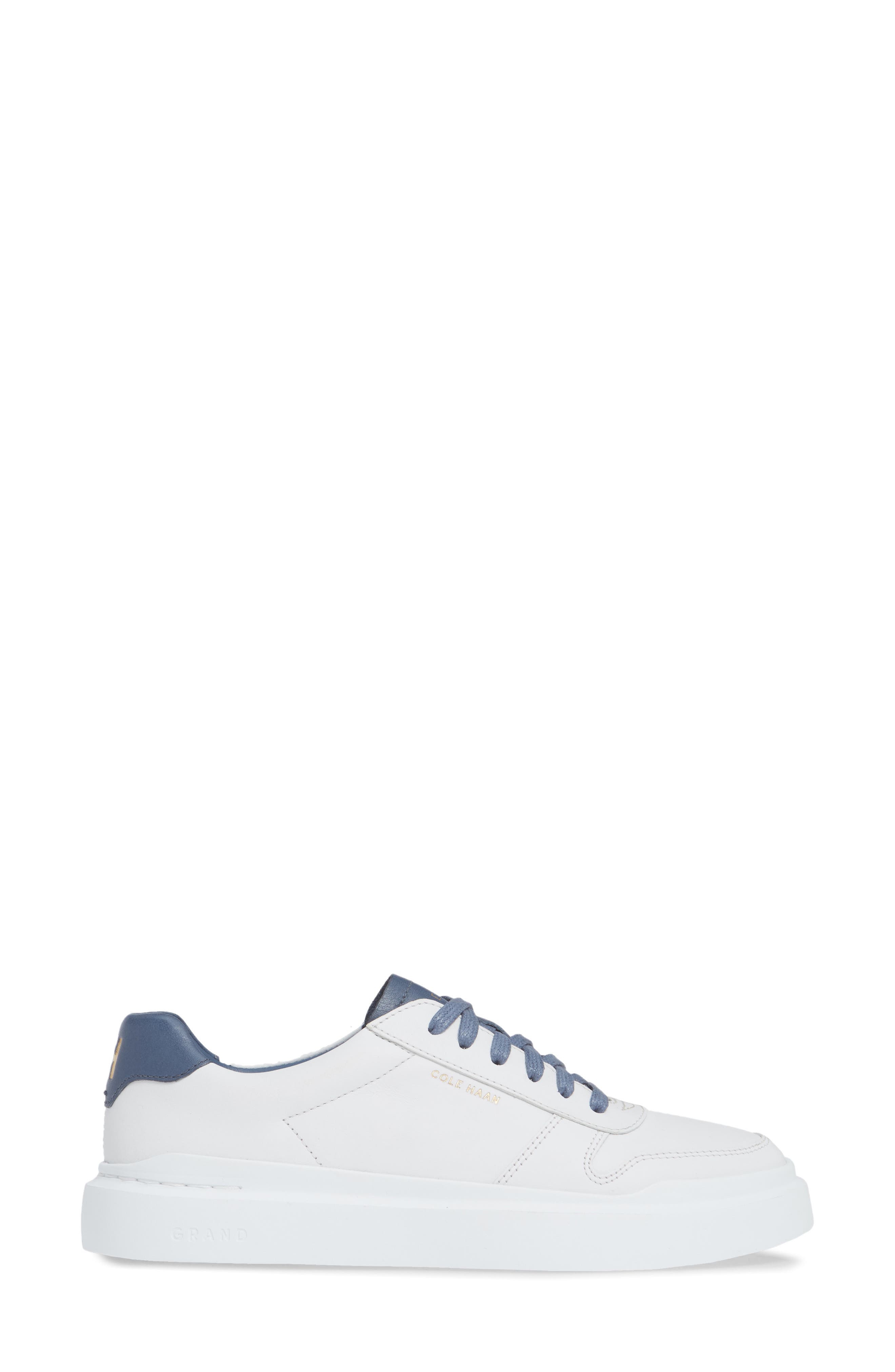 GrandPro Rally Sneaker, Alternate, color, OPTIC WHITE/ BLUE LEATHER
