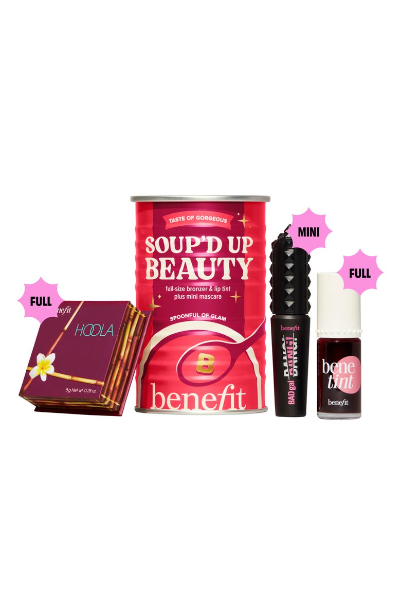 Benefit Cosmetics Soupd Up Beauty Bronzer, Lip & Cheek Tint & Mascara Trio Set $78 Value, Alternate, color, 