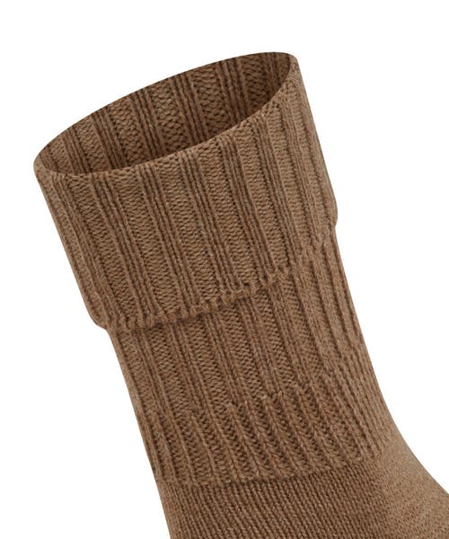 Falke Striggings Rib Wool Boot Socks In Brown