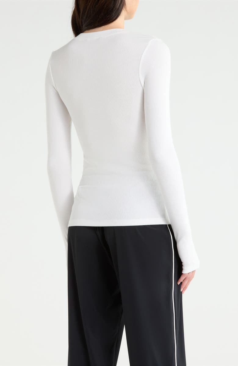 SPLITS59 Louise Rib Long Sleeve T-Shirt, Alternate, color, White