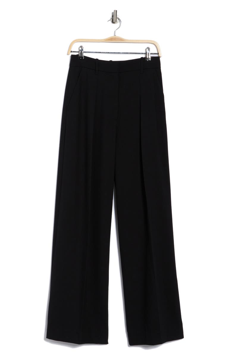 A.L.C. Ryder Pleated Front Wool Blend Bootcut Pants, Alternate, color, Black