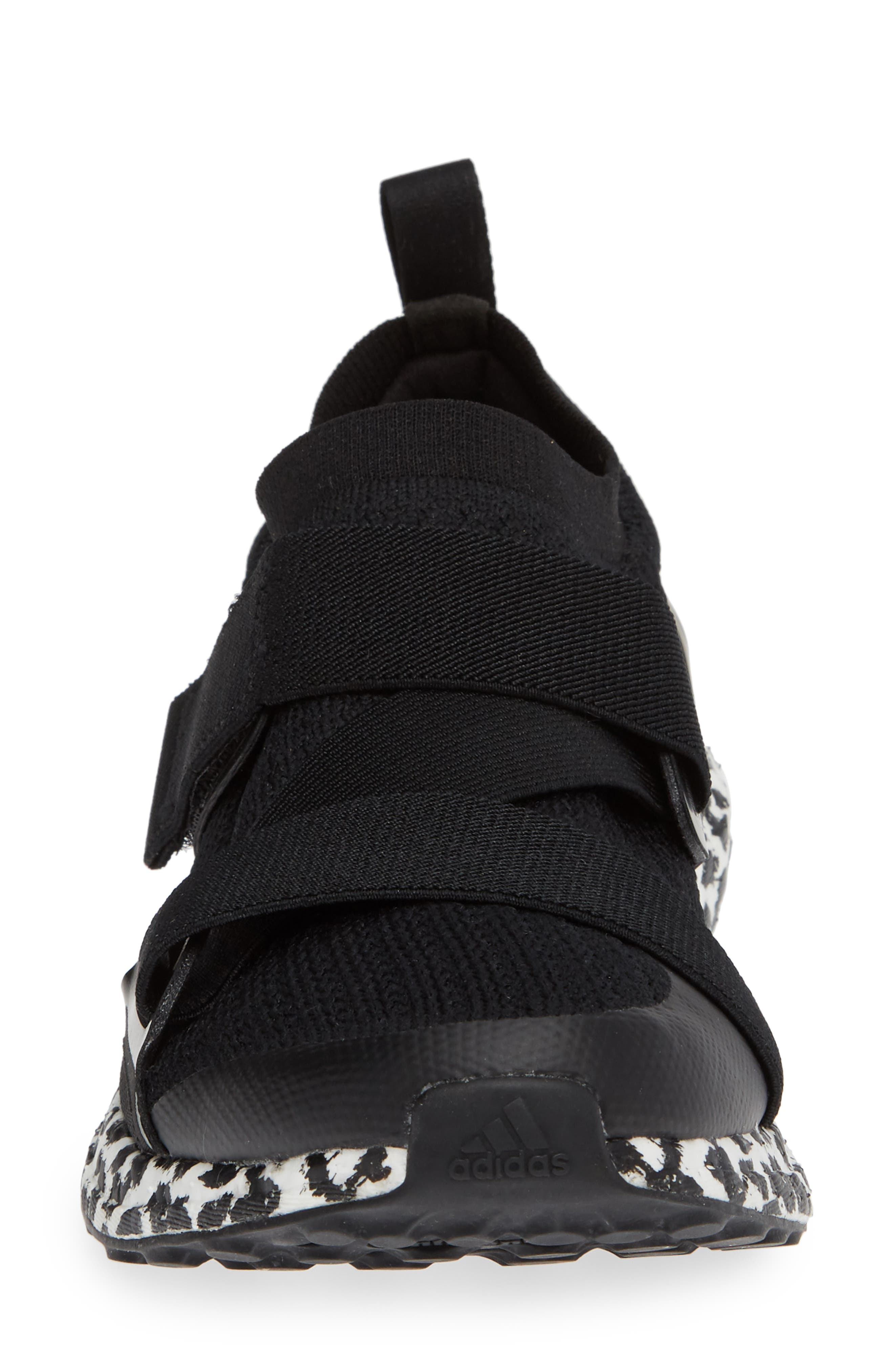 UltraBoost X Running Shoe, Alternate, color, BLACK/ BLACK/ WHITE