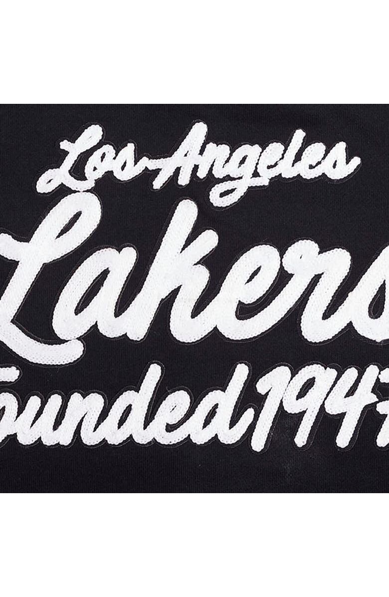 PRO STANDARD Women's Pro Standard Black Los Angeles Lakers Paint The City Cropped Pullover Sweatshirt, Alternate, color, Black