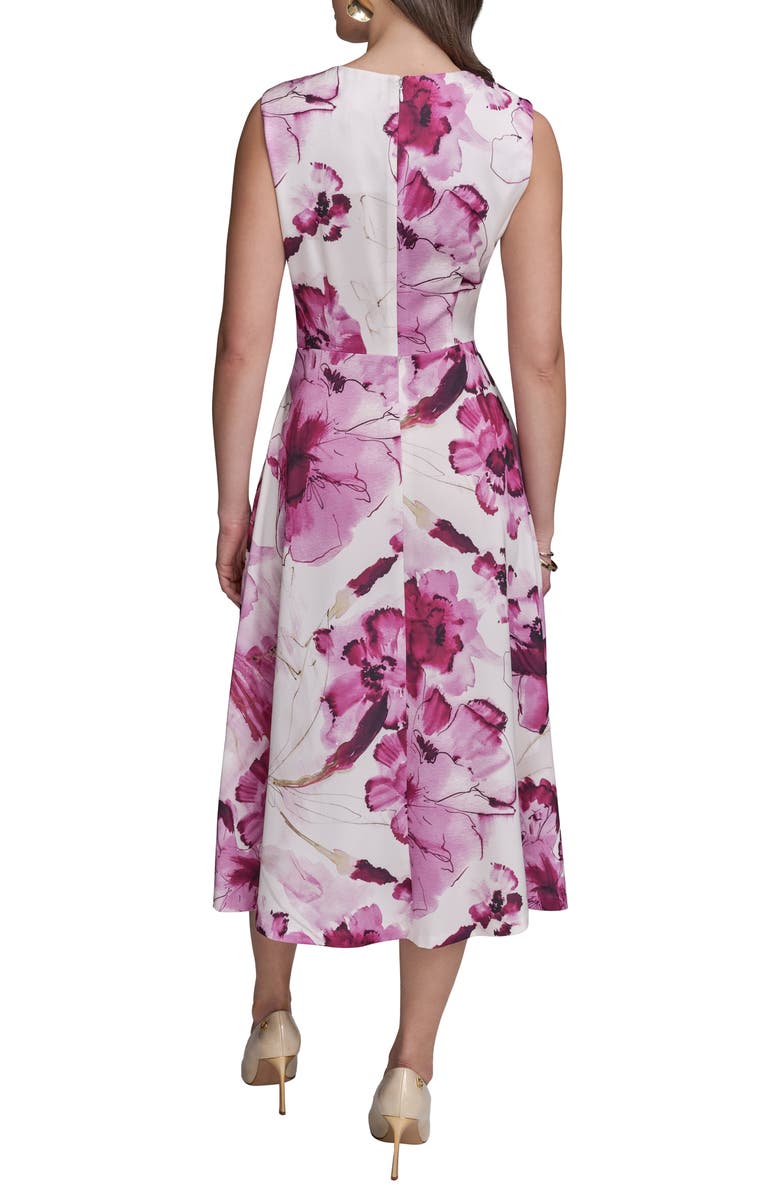 Donna Karan New York Floral Print Sleeveless Midi Dress, Alternate, color,
