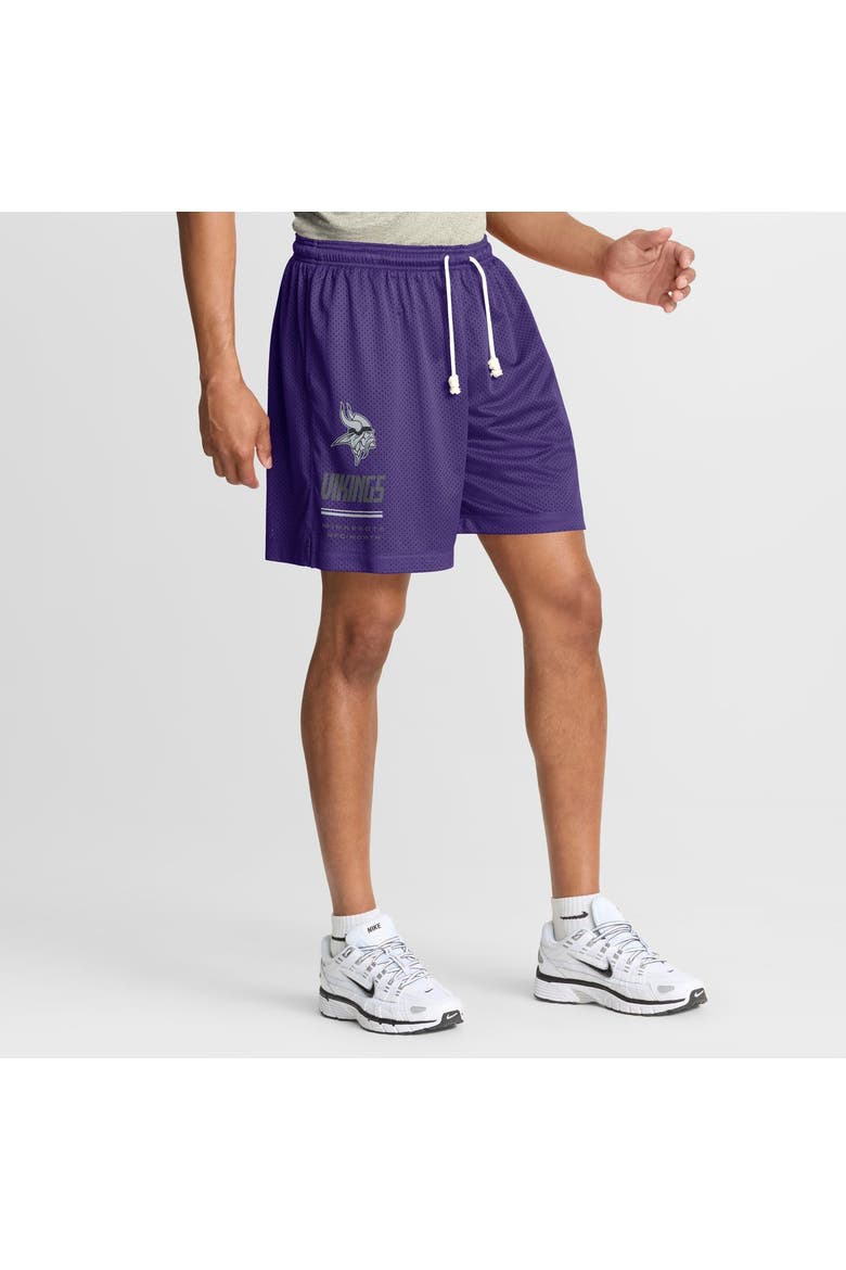 Men's Nike  Purple/Platinum Minnesota Vikings Sideline Standard Issue Dri-FIT Reversible Shorts, Alternate, color, Purple