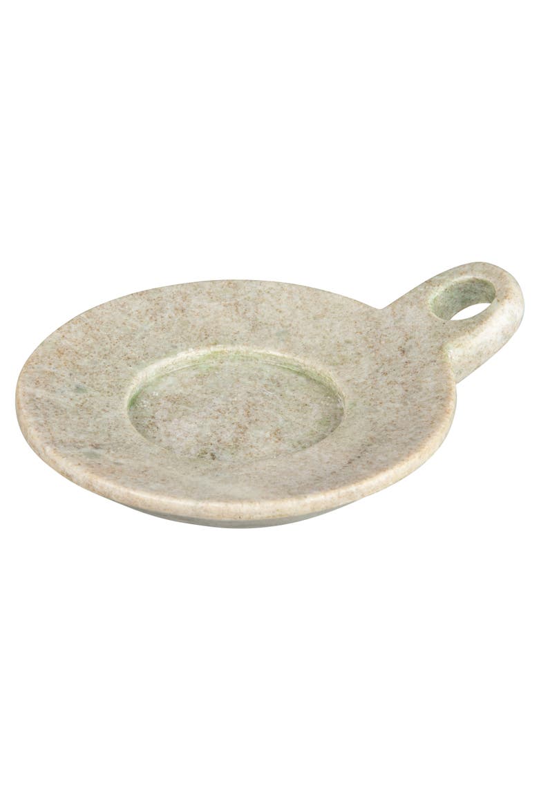 Hand-Carved Marble Dish with Handle, Main, color, Beige