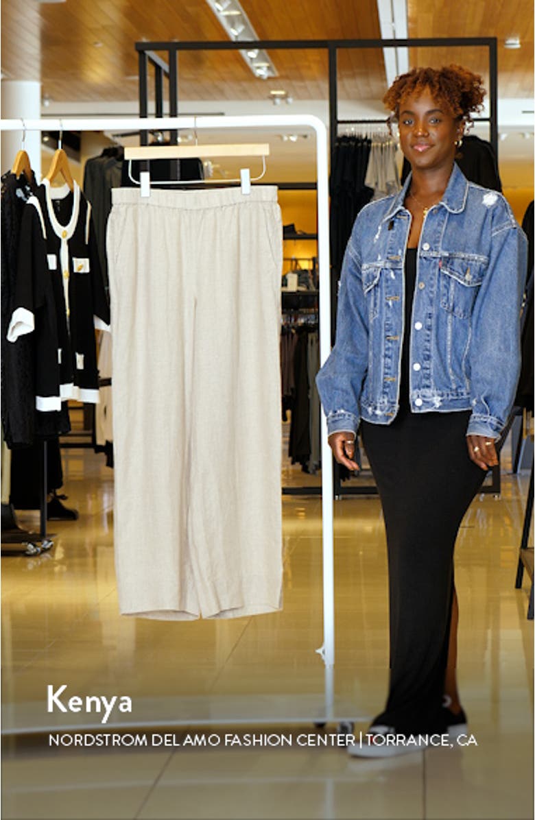 Organic Linen Wide Leg Pants, sales video thumbnail