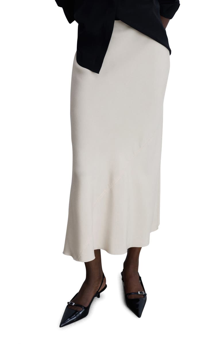 MANGO Satin Midi Skirt, Main, color, 