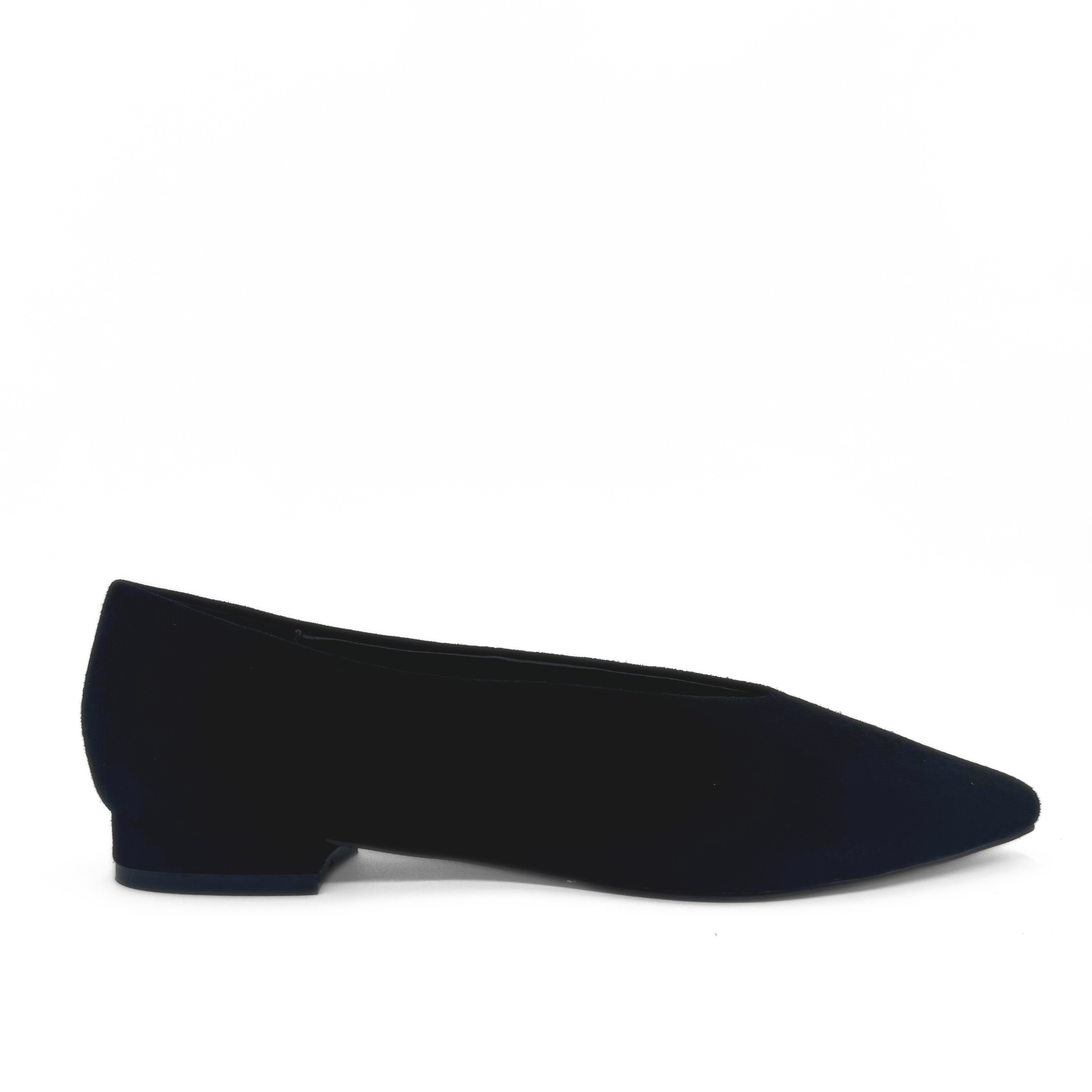 Amie Rafa Riley Suede Ballet Flats, Main, color, Black