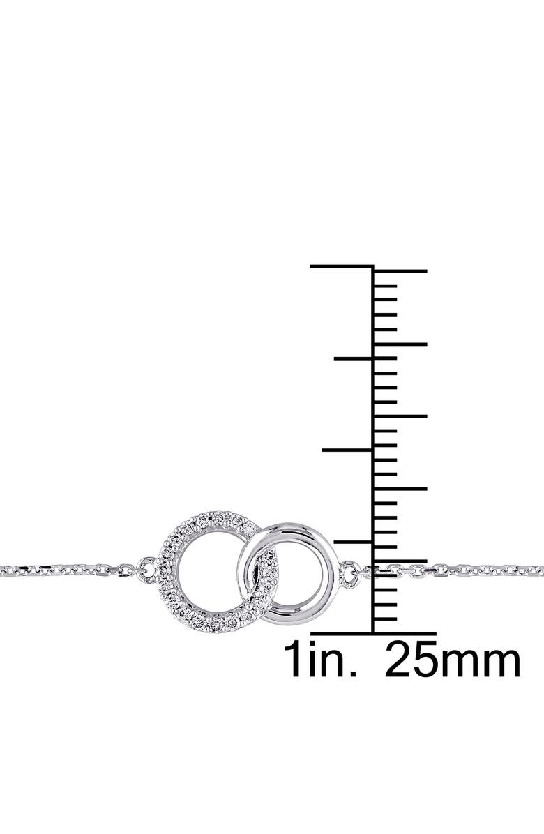 DELMAR Diamond Circle Charm Bracelet - 0.1ct., Alternate, color, Silver