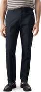 MANGO Slim Fit Flat Front Cotton Twill Pants