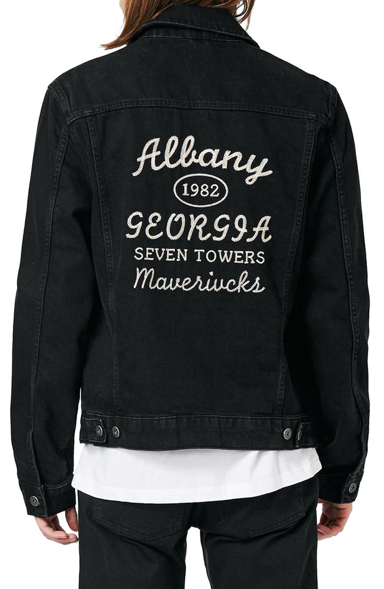Topman Toman Albany Chain Stitch Denim Jacket | Nordstrom