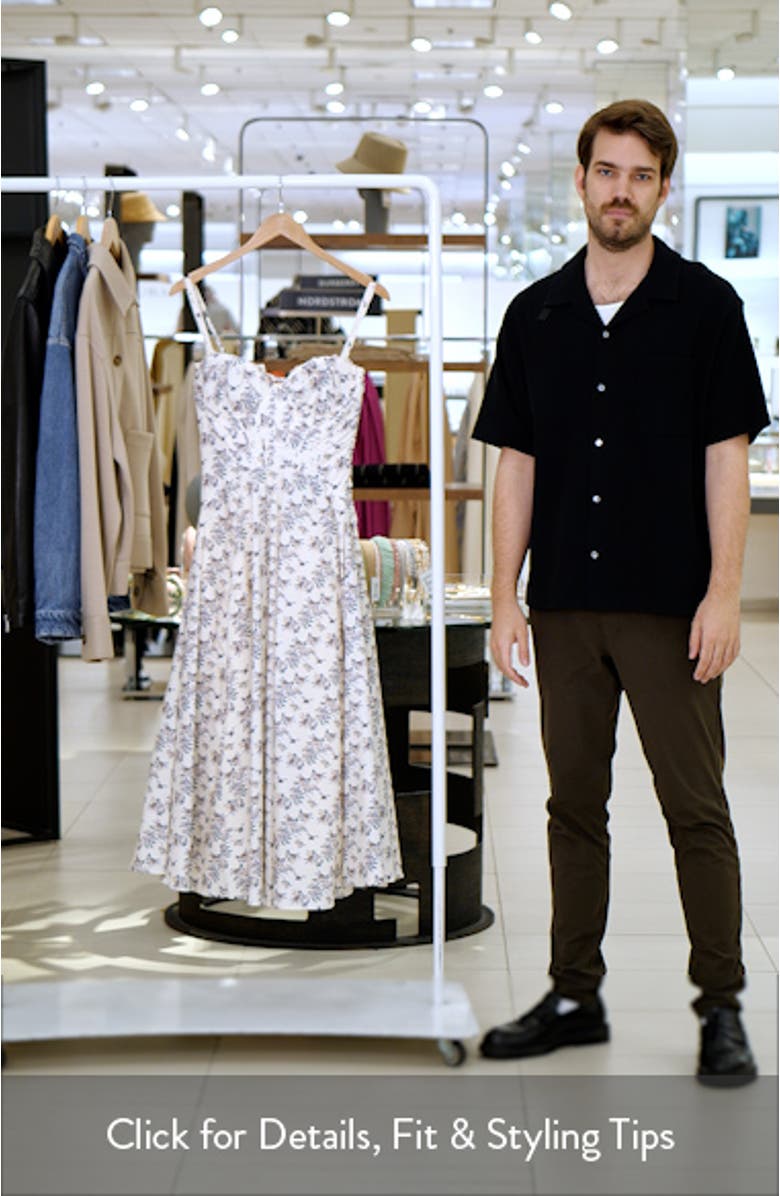 Steffani Floral Corset Midi Sundress, sales video thumbnail