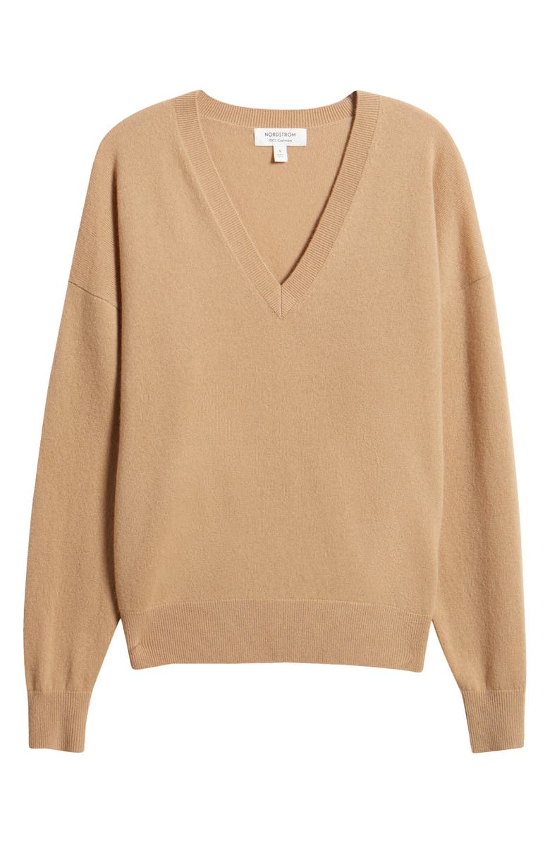 Nordstrom Cashmere V-Neck Sweater, Main, color, 