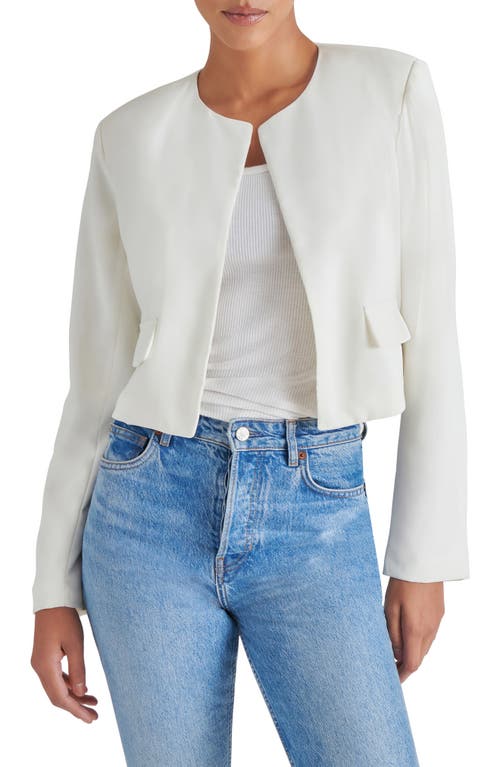 Steve Madden Serene Crop Blazer In White