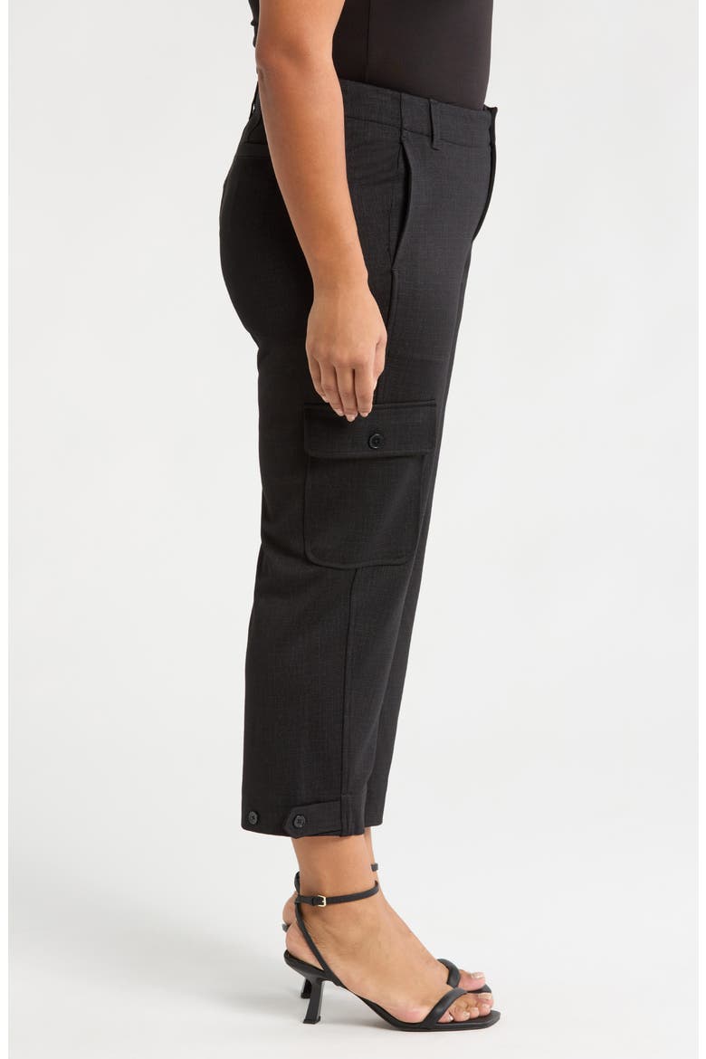 Utility Crop Cargo Pants, Alternate, color, BLACK CROSSHATCH