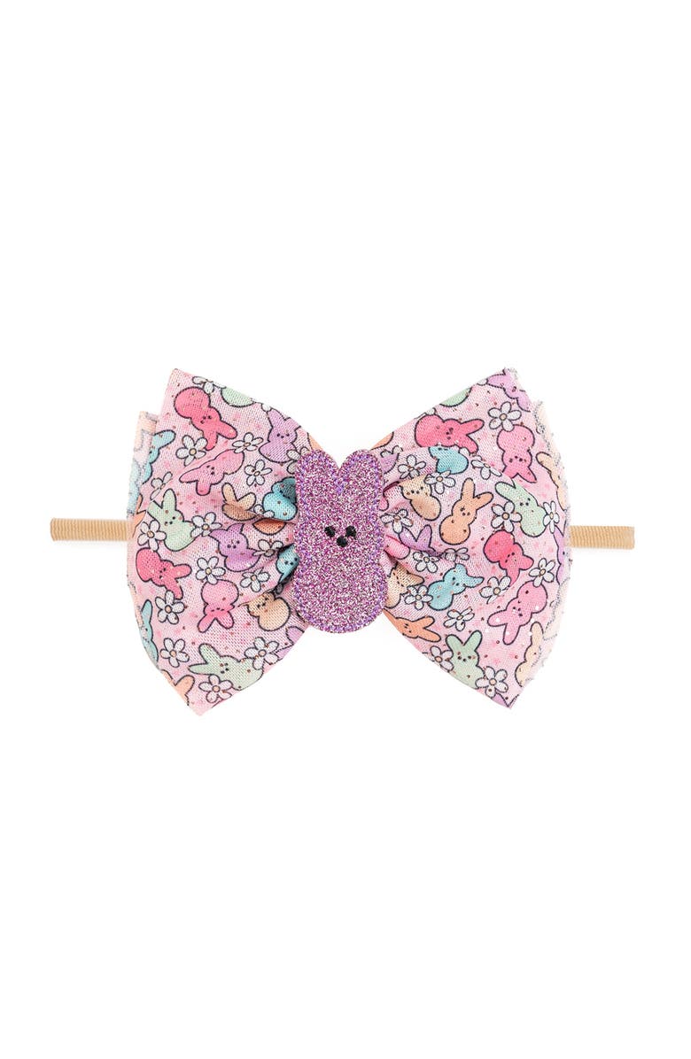 Sweet Wink Easter Peeps Tulle Bow Baby Headband, Main, color, 