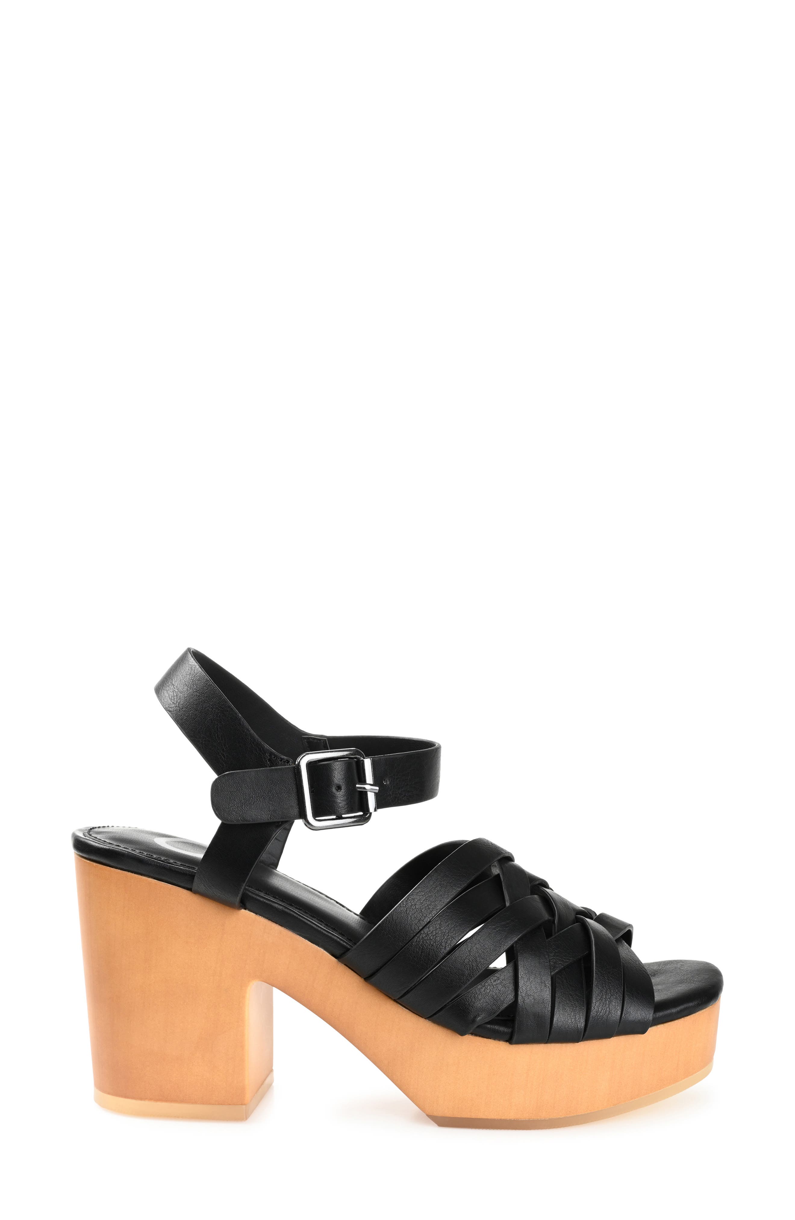 Journee Collection Adsn Sandal, Alternate, color, Black