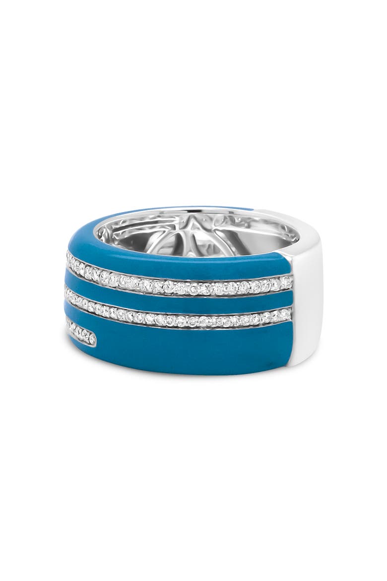 Silver 5/8 Cttw Diamond Wide Band Ring, Alternate, color, White