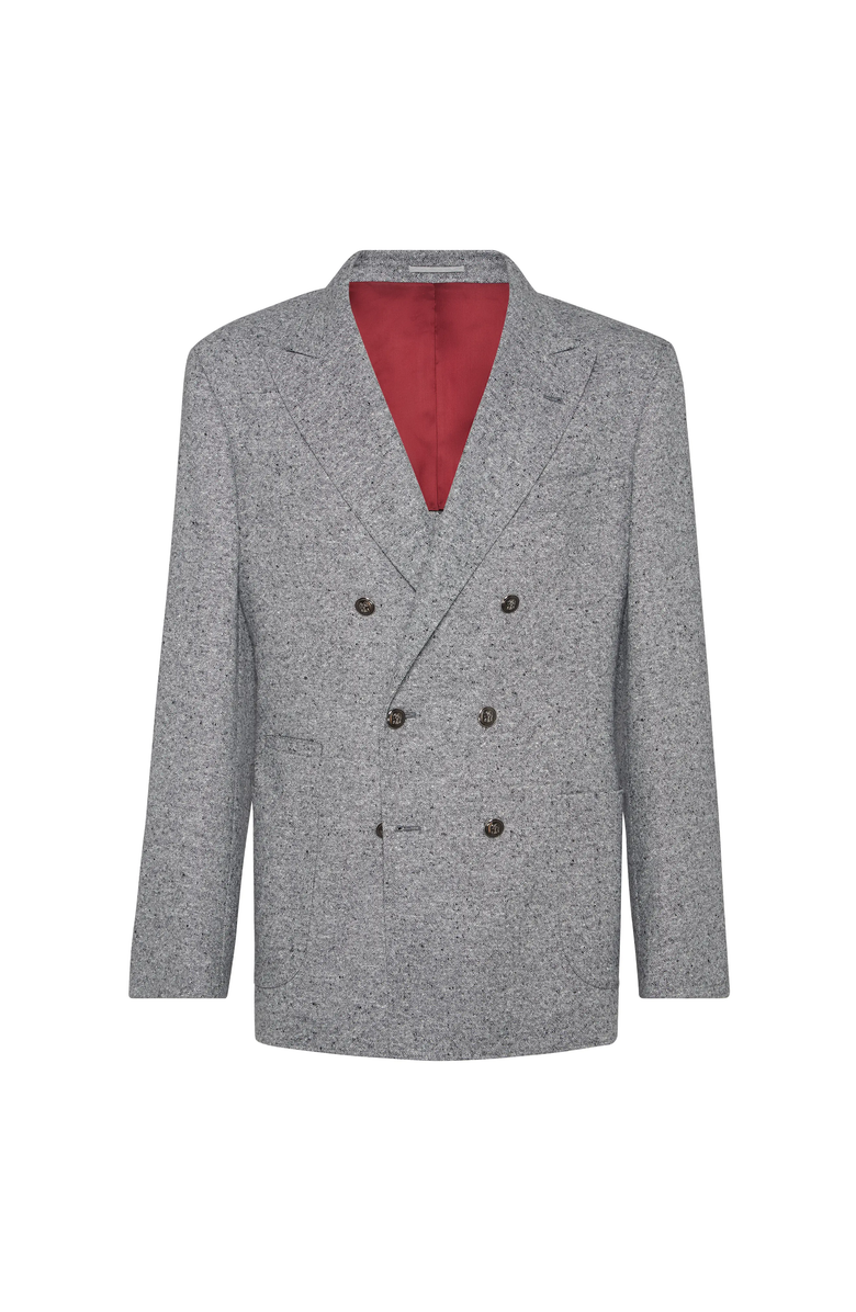 Brunello Cucinelli Sharkskin blazer, Main, color, Medium Grey