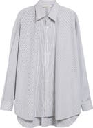 ZANKOV Raiven Sequin Embellished Stripe Button-Up Shirt