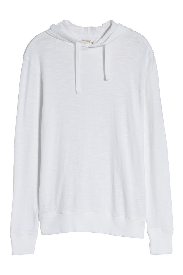 Slub Cotton Hoodie, Alternate, color, WHITE