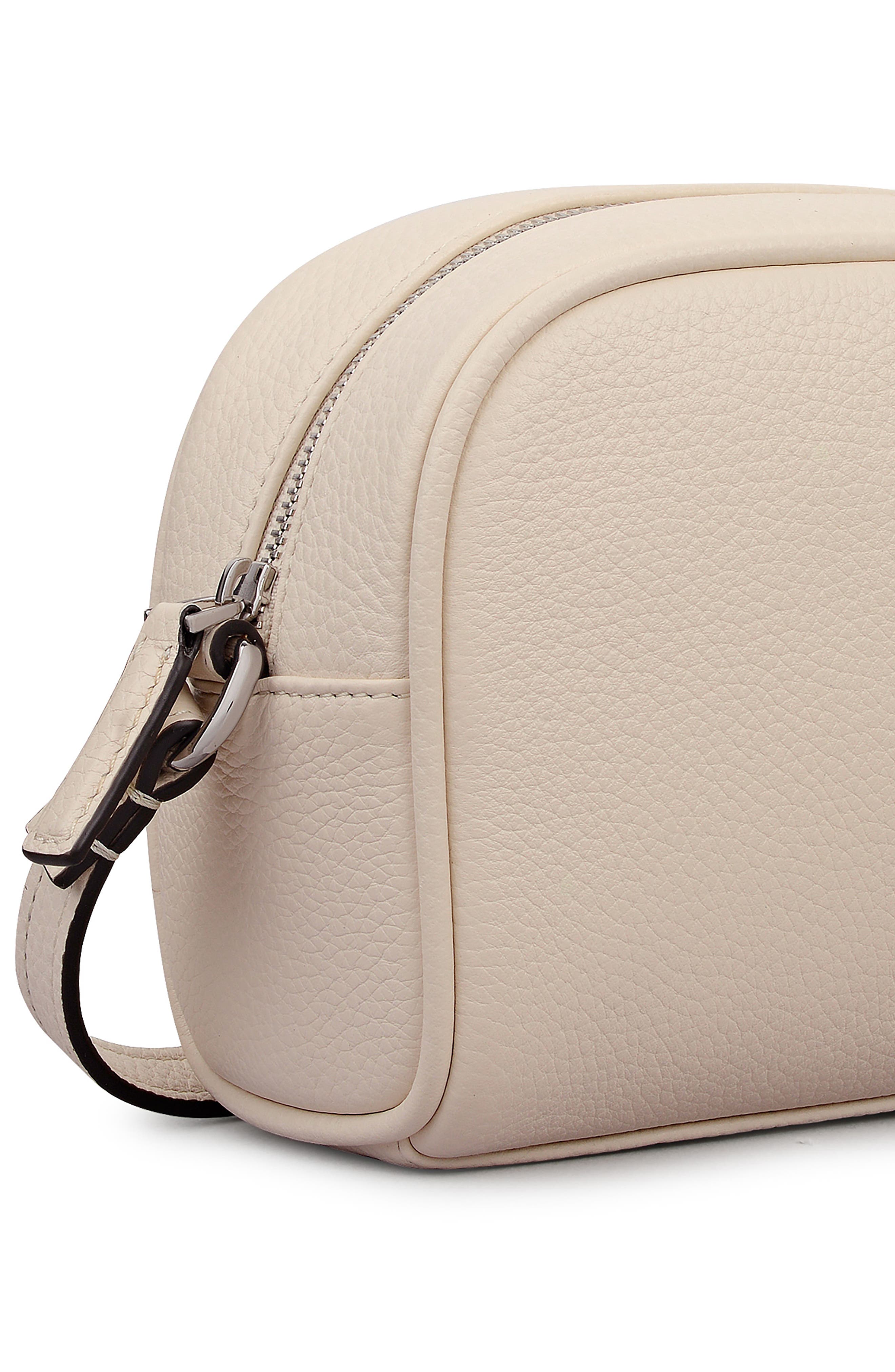 The Daily Small Leather Zip Around Crossbody Bag, Alternate, color, SALT