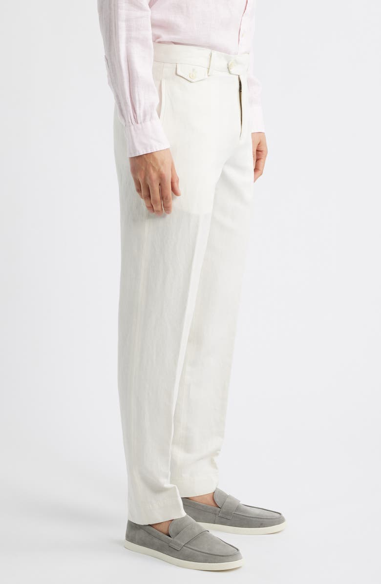 Brooks Brothers Plain Front Linen & Cotton Pants, Alternate, color, 