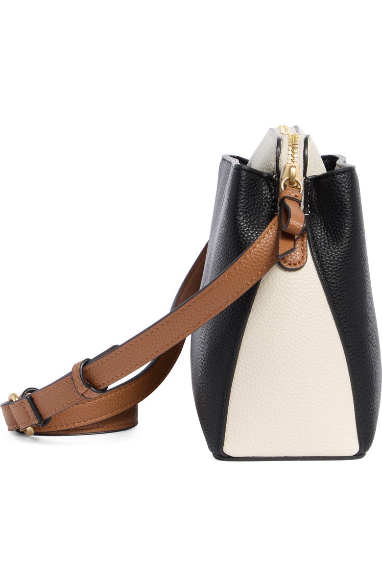 Nanette Lepore Triple Section Crossbody Bag, Alternate, color, Black - Vanilla - Hazelnut