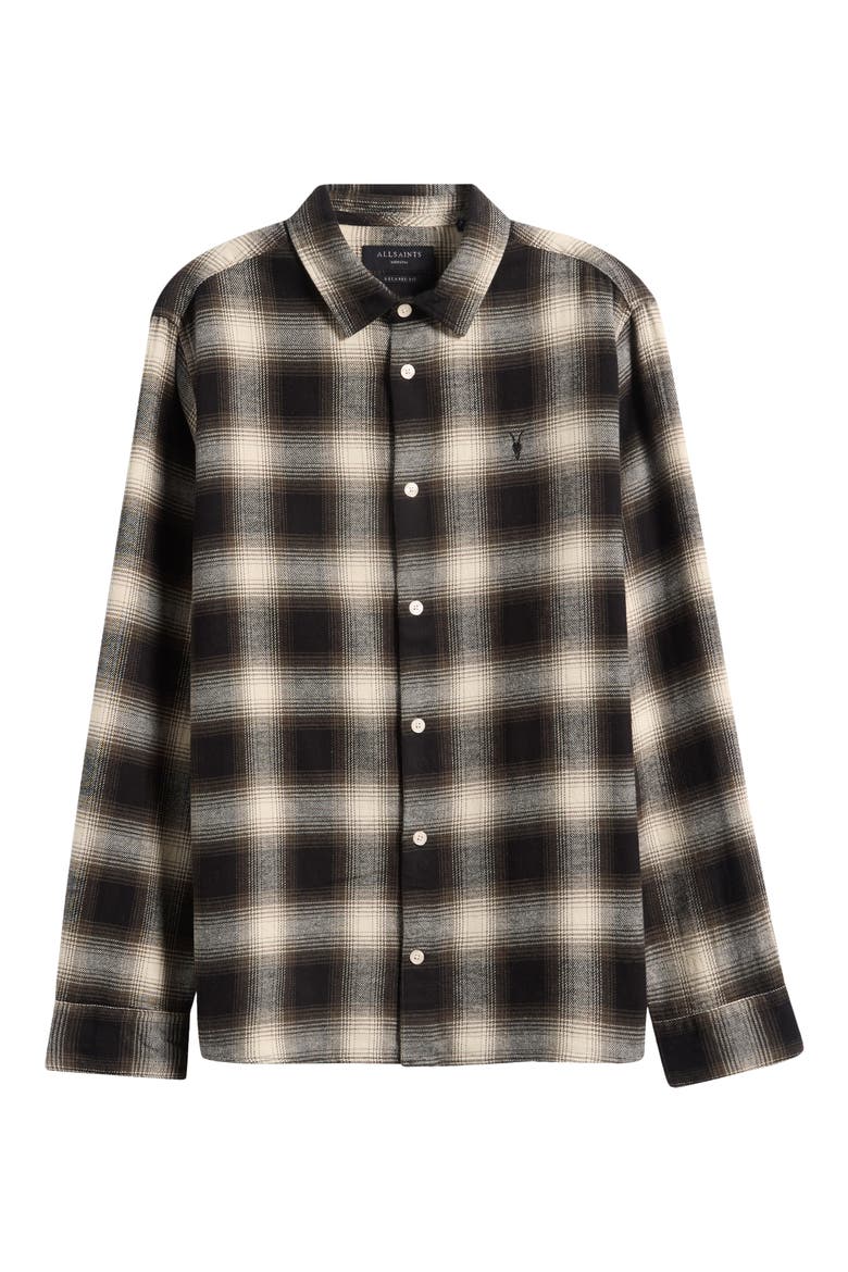 Baseline Shadow Check Cotton Button-Up Shirt, Main, color, WILD GREEN